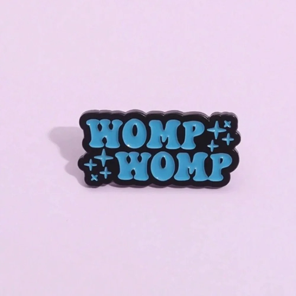 Fun blue black womp womp with stars enamel  pin backpack denim bag clothing hat - Picture 3 of 5